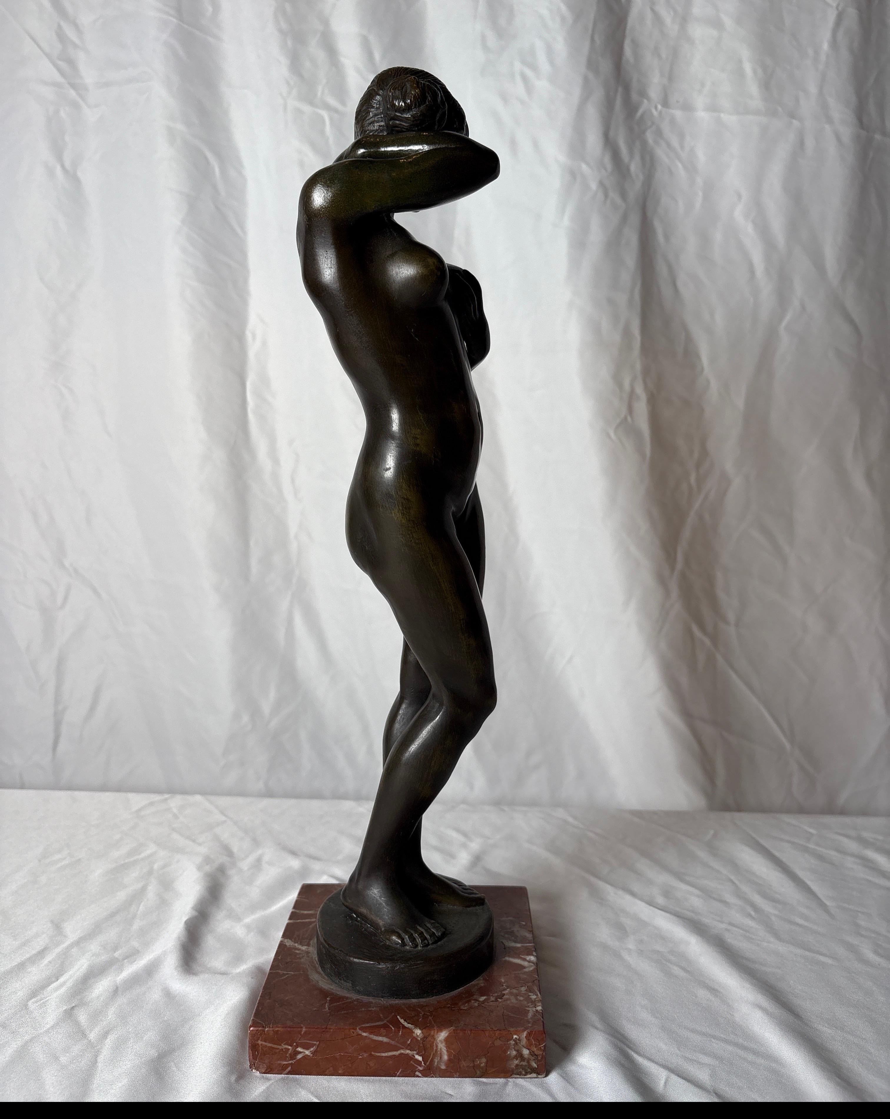 Art Deco Nude Bronze For Sale 1