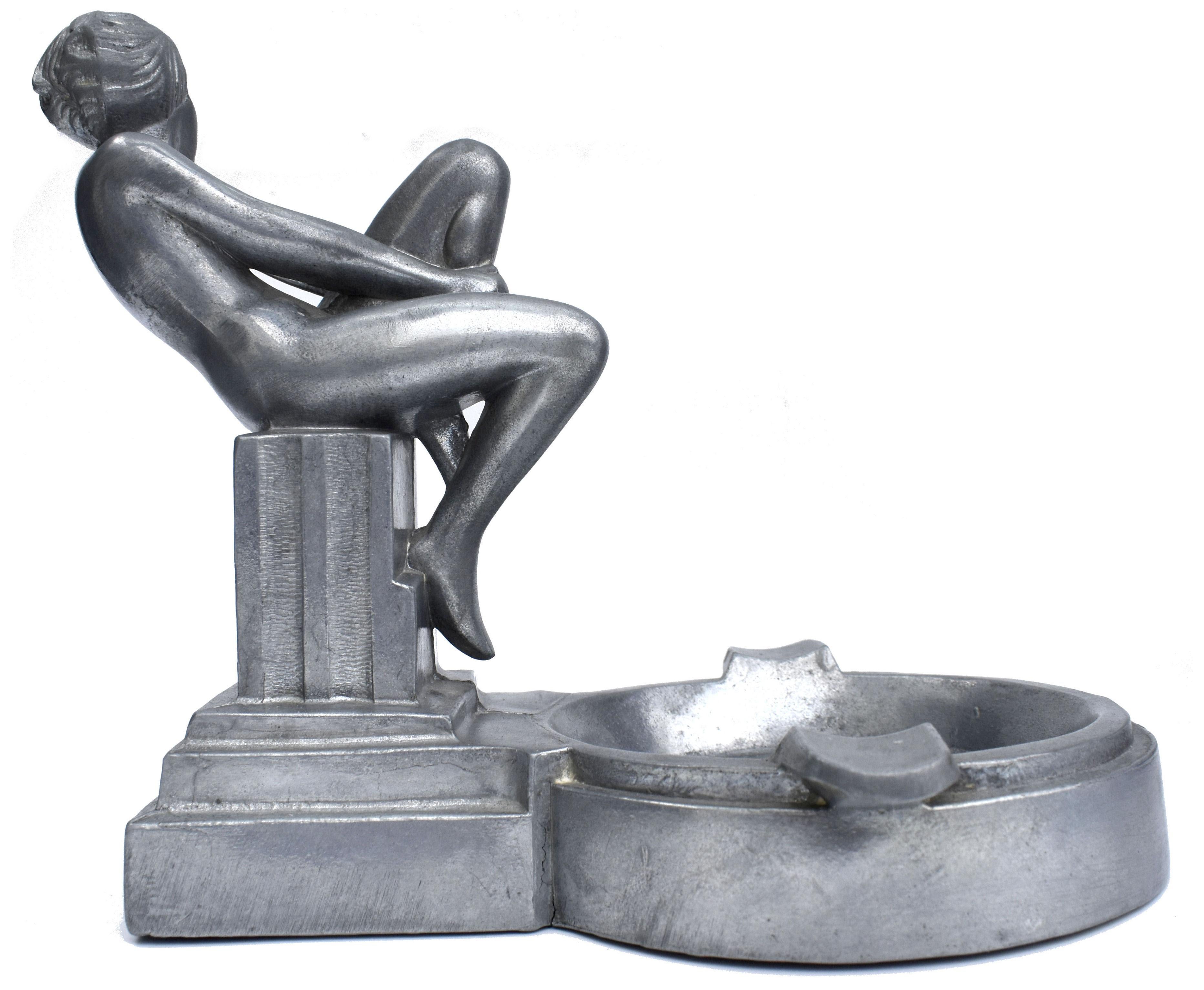 Art Deco Nude Female Ashtray, C1930 2