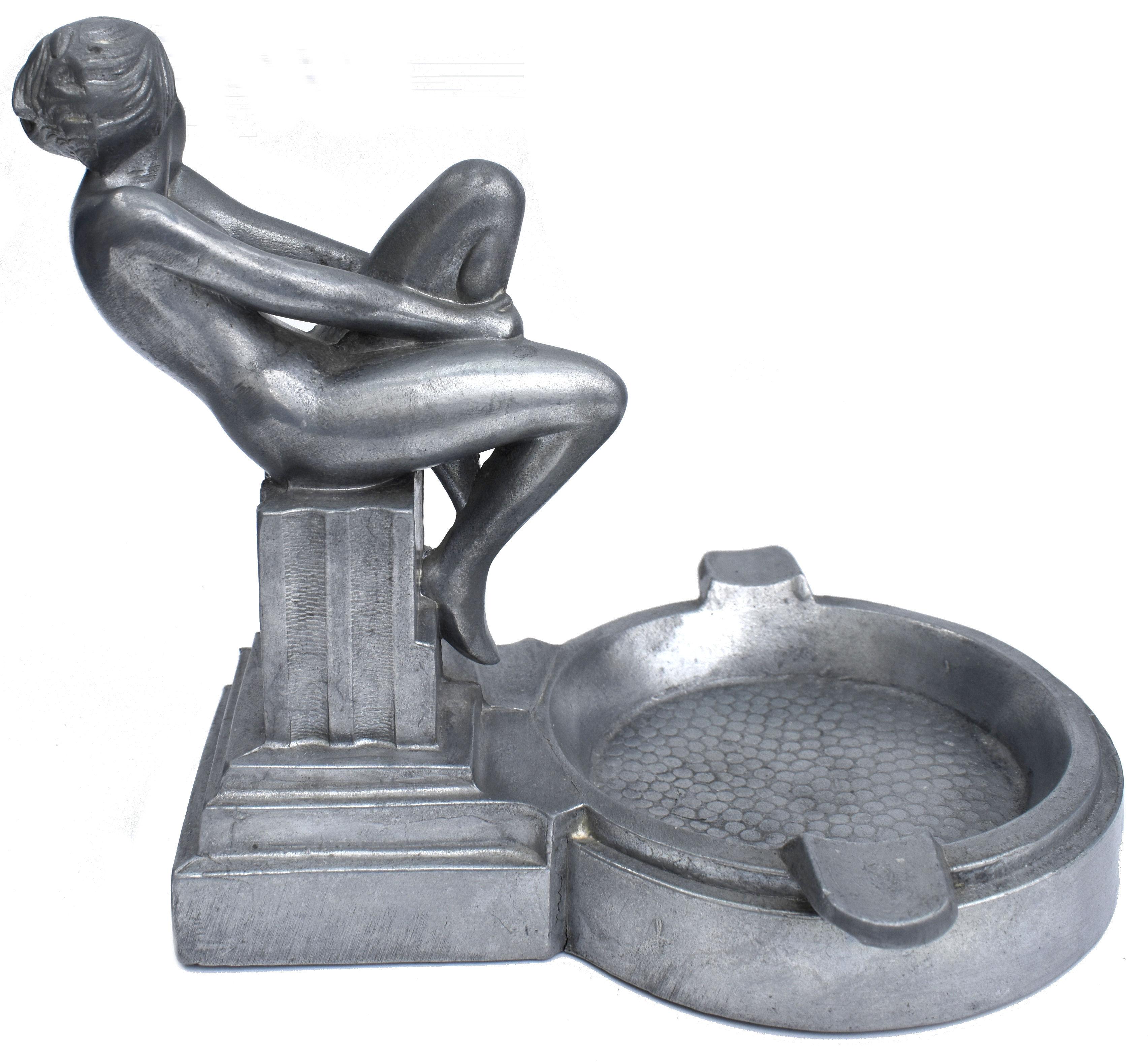 Art Deco Nude Female Ashtray, C1930 3