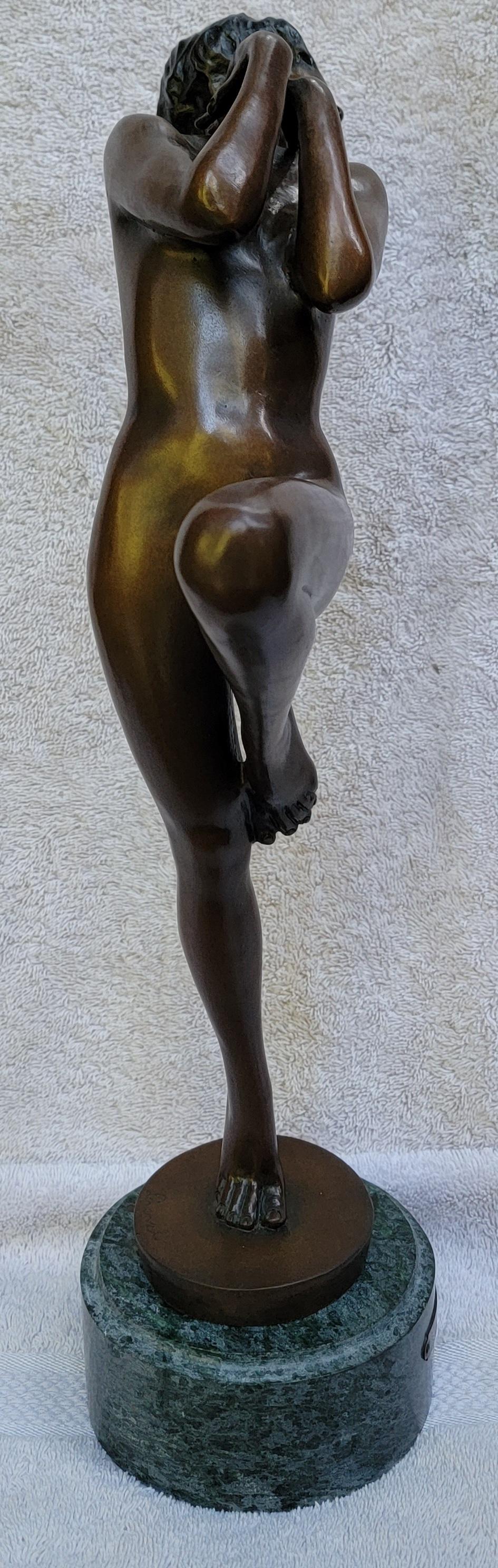 Lorenzl Attributed Art Deco Nude Female Bronze Sculpture  In Good Condition In Fulton, CA