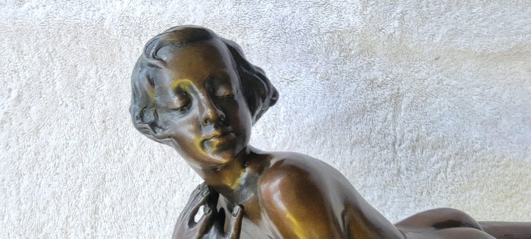 Lorenzl Attributed Art Deco Nude Female Bronze Sculpture For Sale at ...