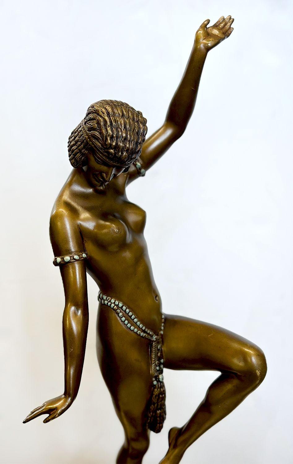 Francese Scultura Art Deco 