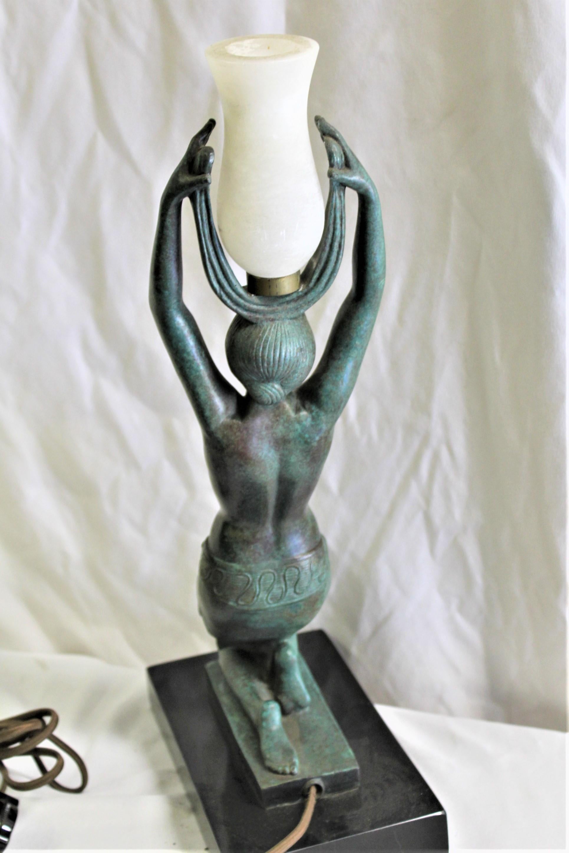 Art Deco Akt-Damenlampe im Zustand „Gut“ im Angebot in Los Angeles, CA