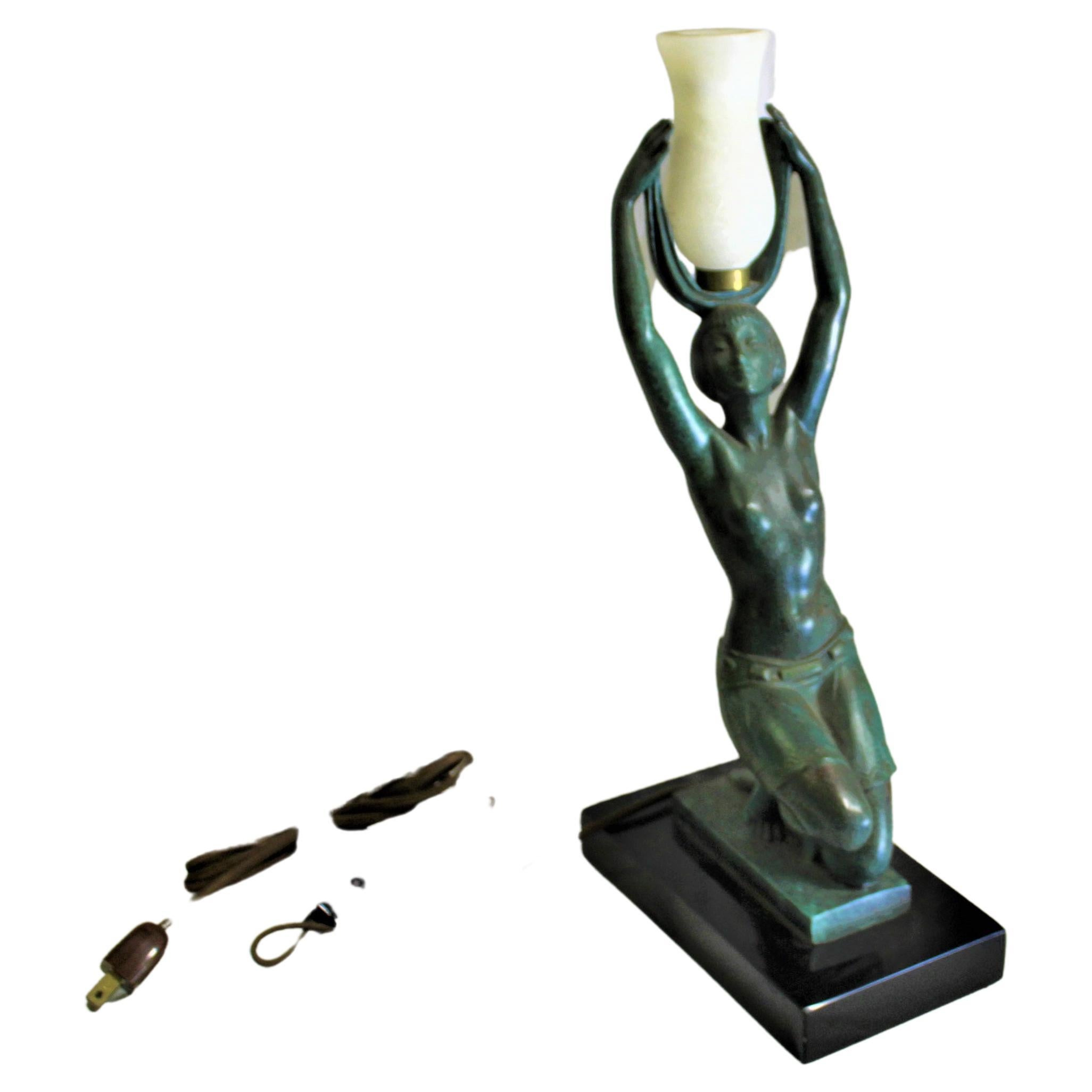 Art Deco Nude Lady Lamp For Sale