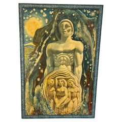 Art Deco nude Painting Exotic , French