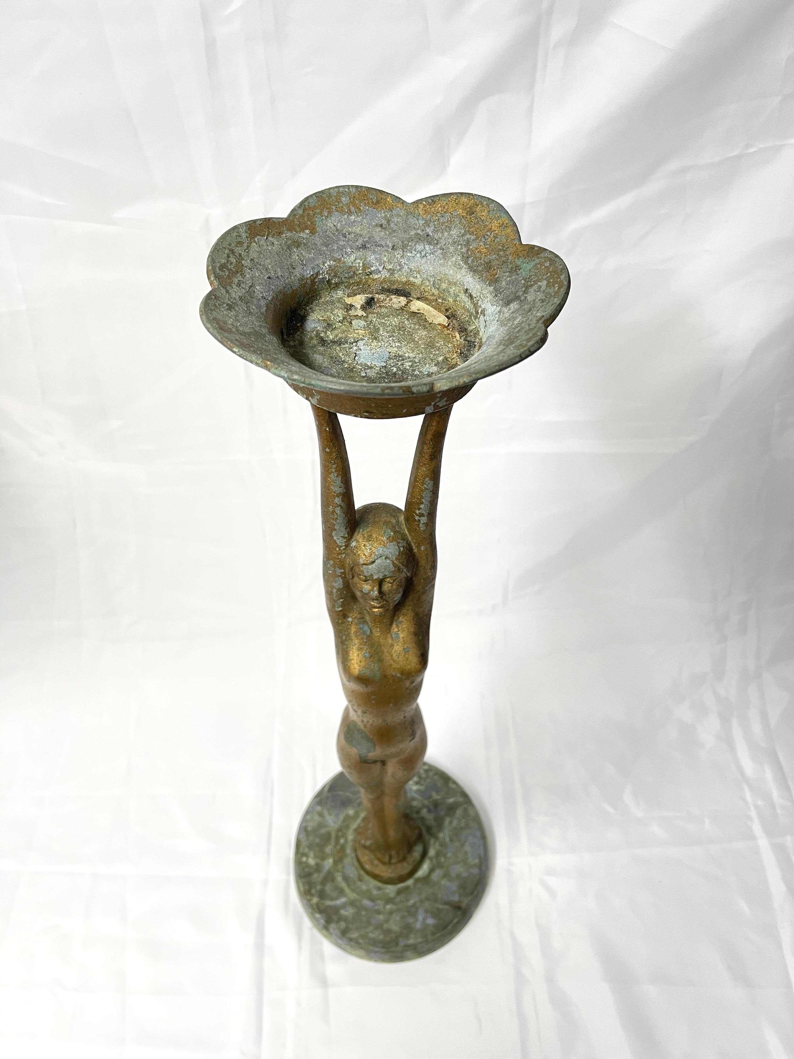 Art Deco Nude Smoking Stand Signed Frankart For Sale 10