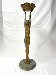 Art Deco Nude Smoking Stand Signed Frankart
