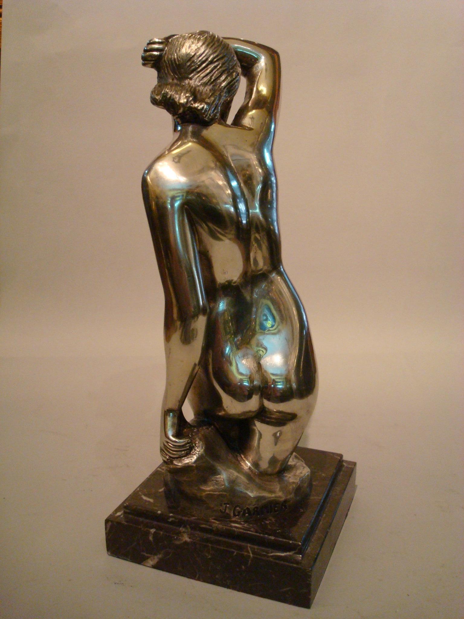 20th Century Art Deco Nude Woman Bronze Sculpture