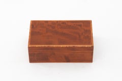 Art deco nut veneer Jewelry Boxes with inlay on the edge vienna around 1920s