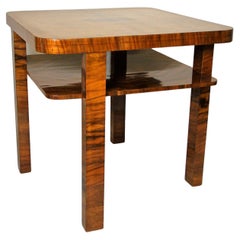 Antique Art Deco Nut Wood Coffee Table/ Side Table Shellac - Polished, AT circa 1920