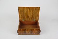 Art Deco Nutwood Box with Inlay Work, Austria, circa 1920