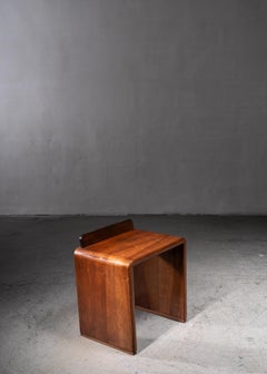 Art Deco Nutwood Side Table, Italy, 1930s