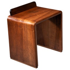 Art Deco Nutwood Side Table, Italy, 1930s