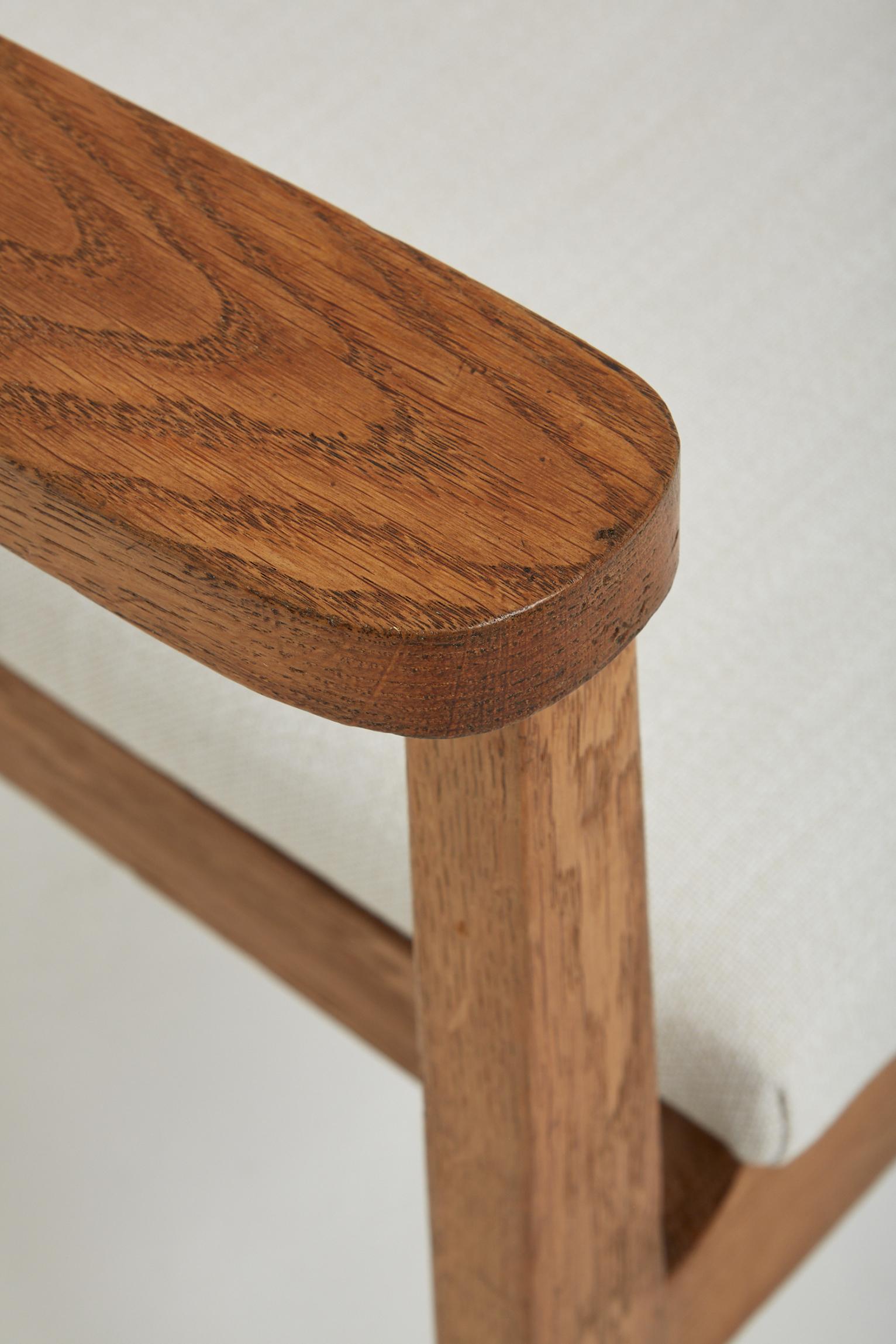 Sessel aus Eichenholz im Art déco-Stil 2