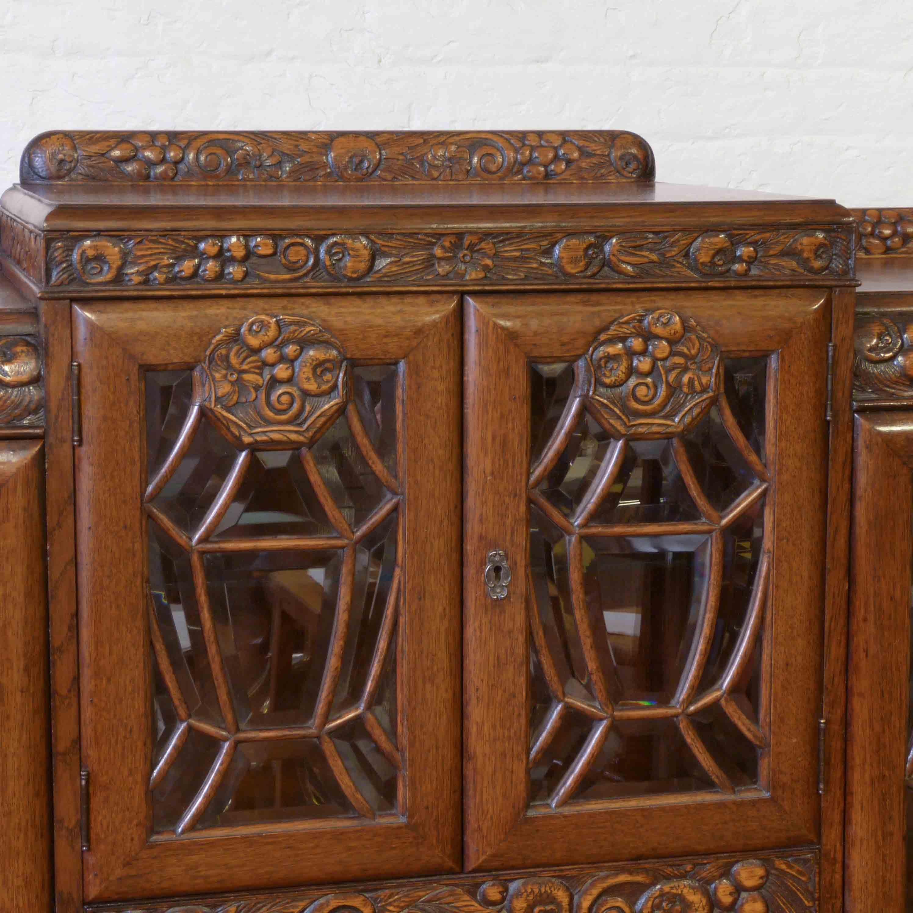 Art Deco Oak Cabinet For Sale 4