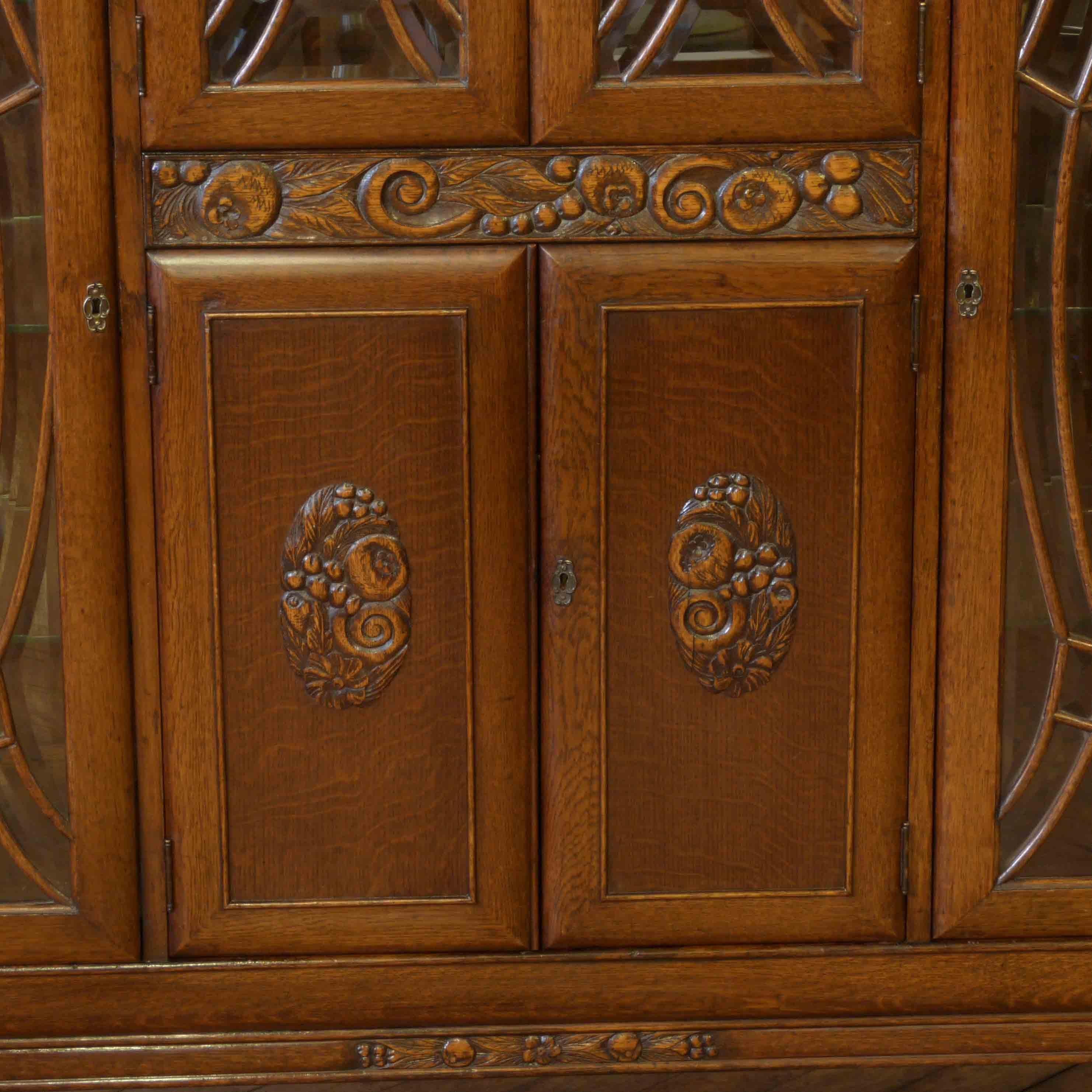 Art Deco Oak Cabinet For Sale 6