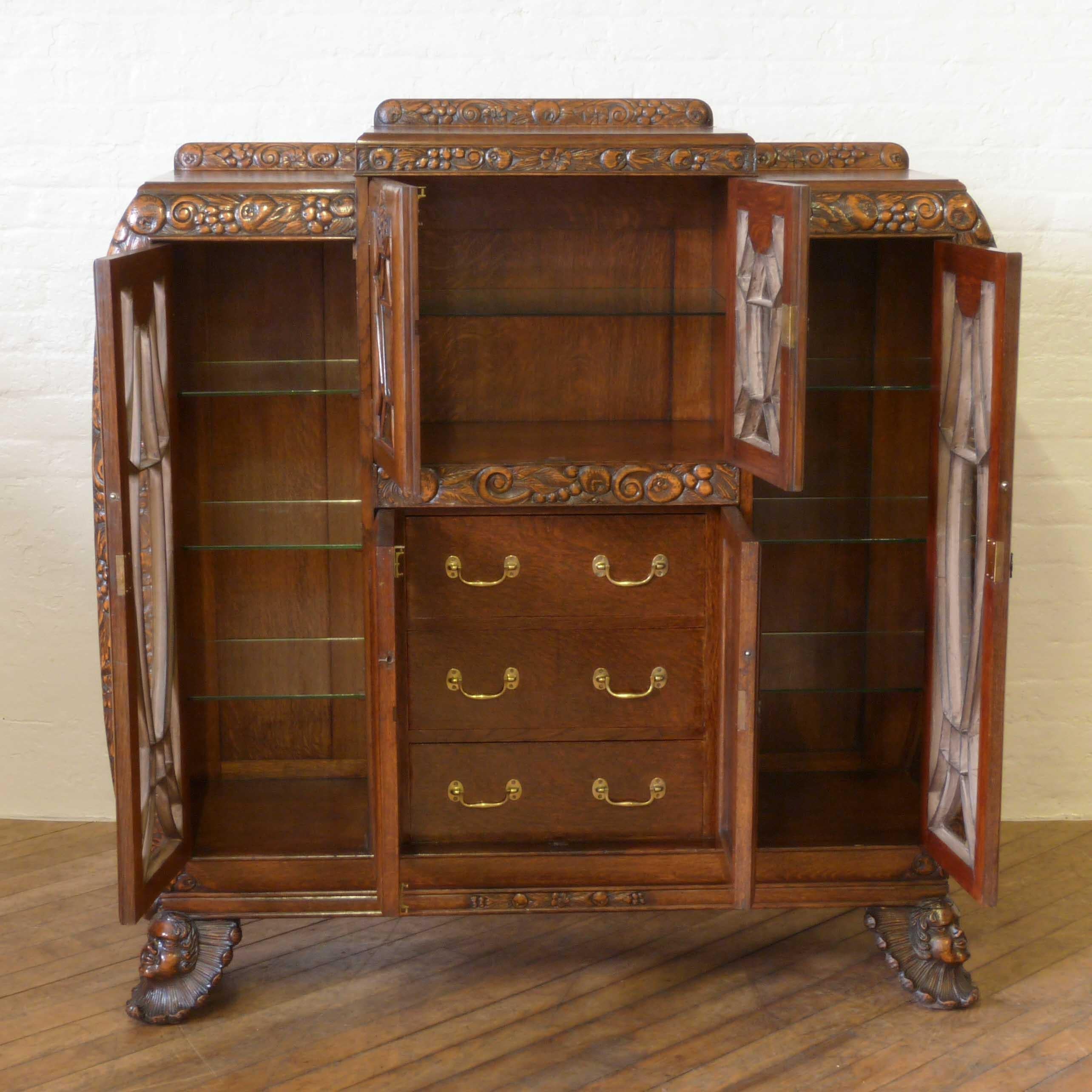 antique art deco cabinet