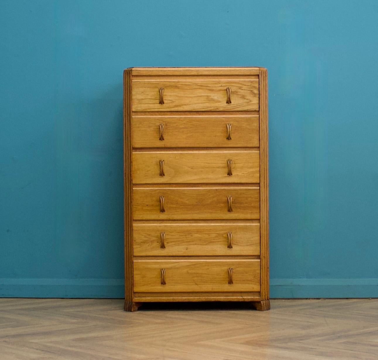 Commode en Oak Art Deco de Herbert Gibbs, années 1930 en vente 3