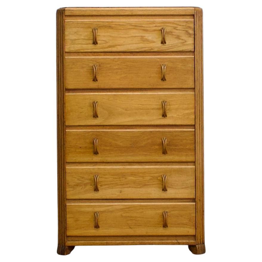 Commode en Oak Art Deco de Herbert Gibbs, années 1930 en vente