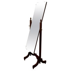 Art Deco Oak Cheval Mirror