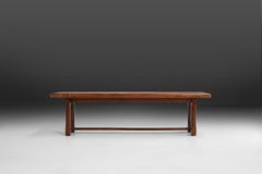 Art Deco Oak Church Bench, 1940s