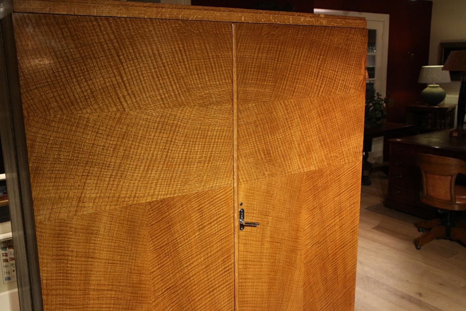 Art Deco Oak Compactom Wardrobe 7