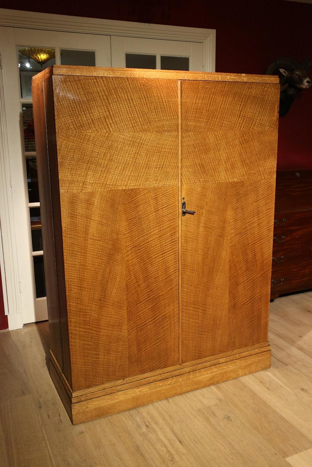 Art Deco Oak Compactom Wardrobe 10