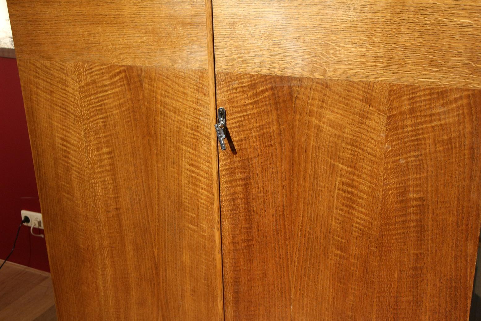 British Art Deco Oak Compactom Wardrobe