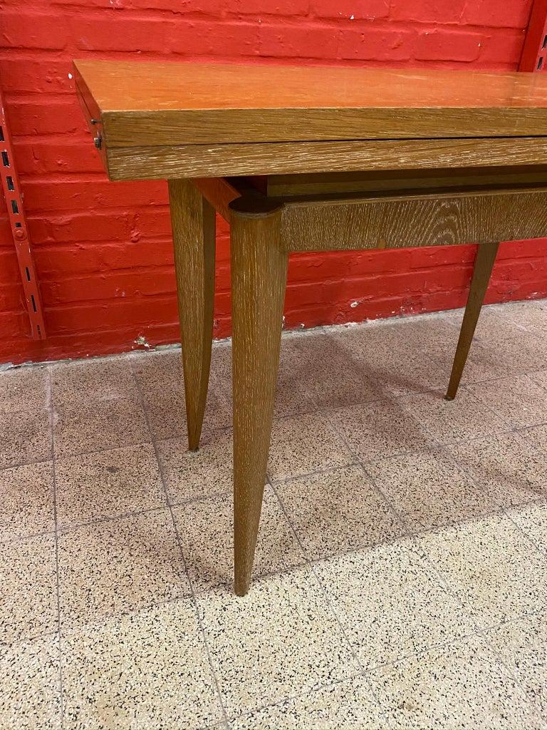 Mid-20th Century Art Deco Oak Console or Table and Table, circa 1930 For Sale