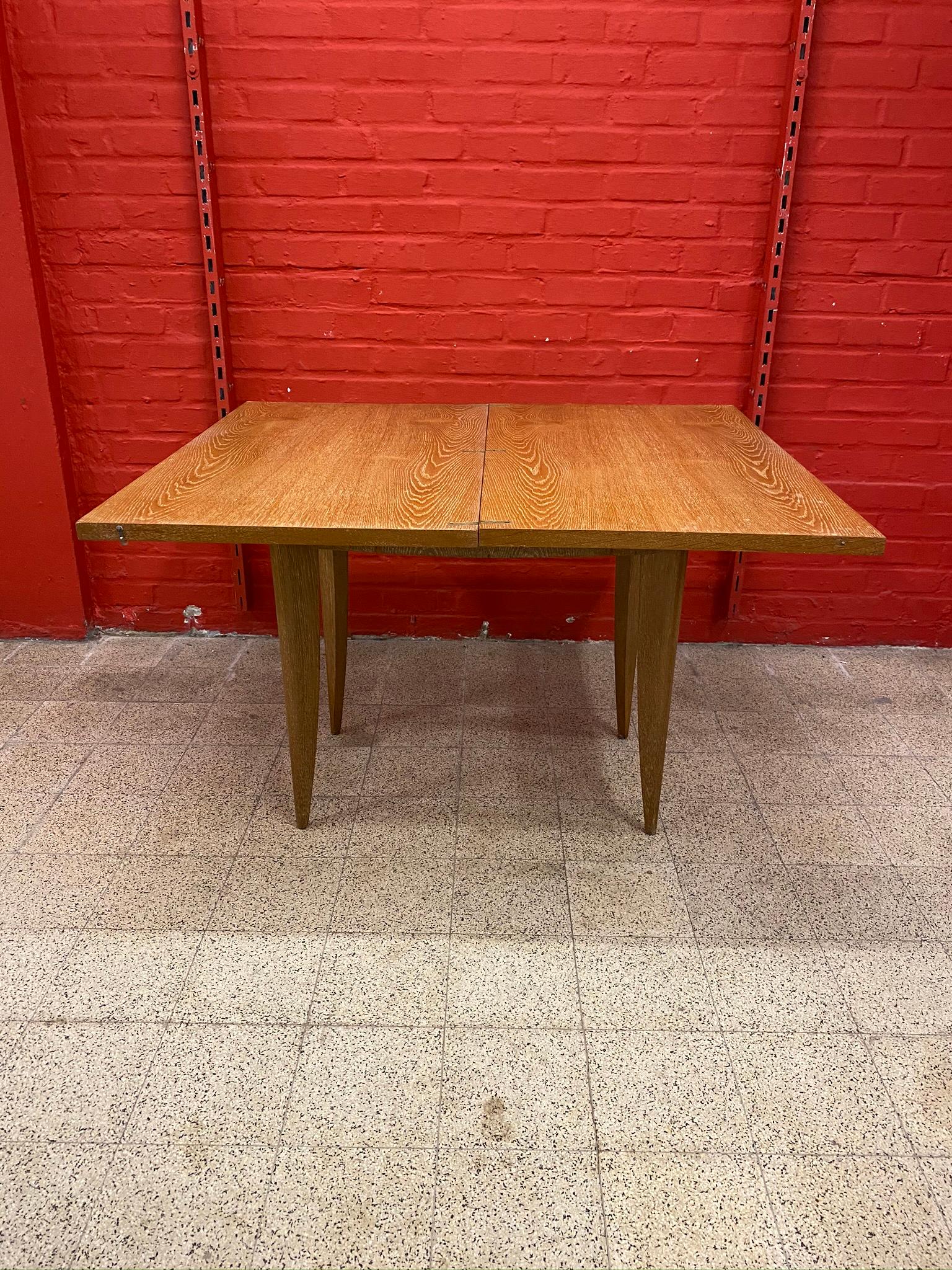 Art Deco Oak Console or Table and Table, circa 1930 For Sale 6