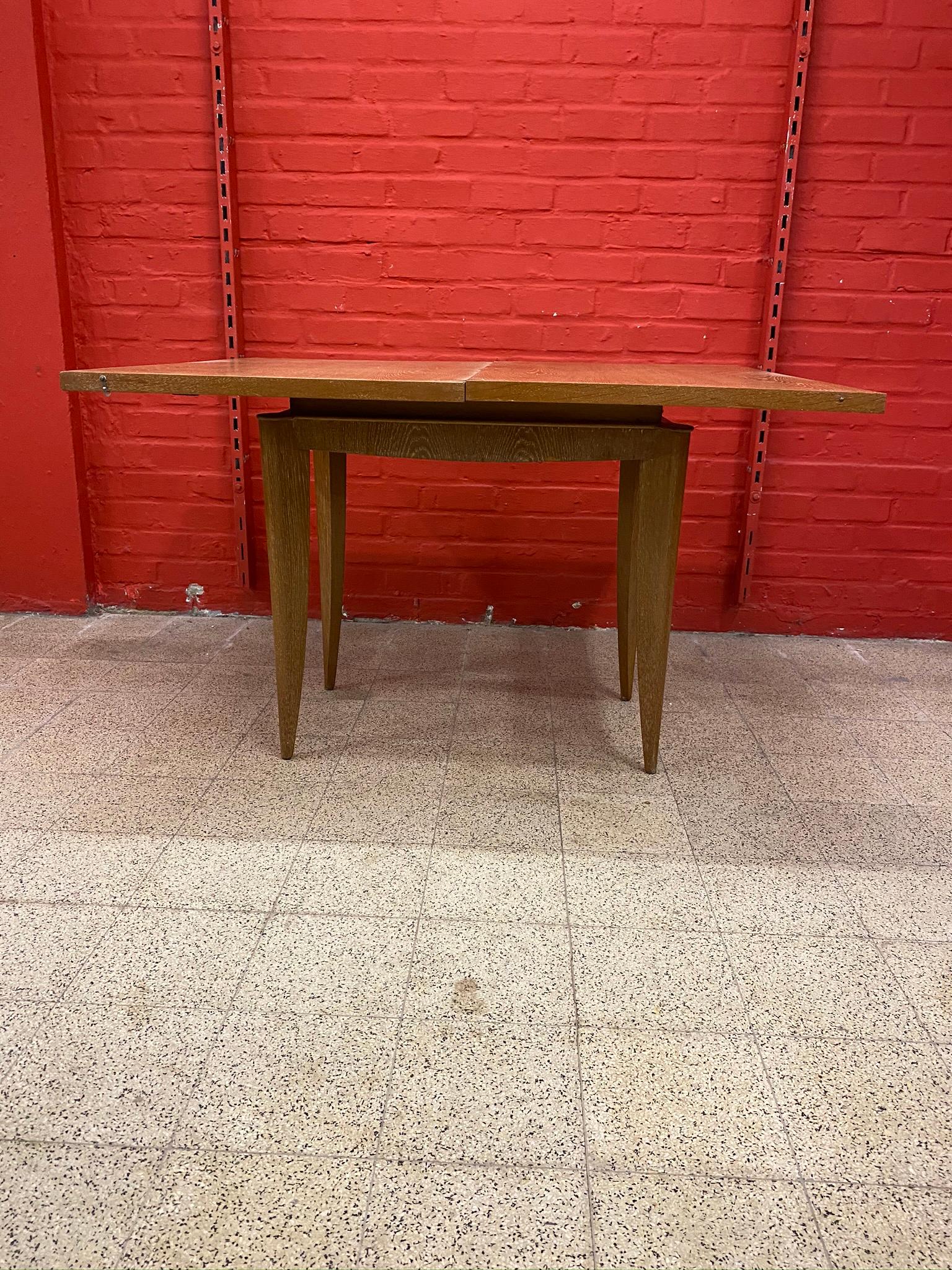 Art Deco Oak Console or Table and Table, circa 1930 For Sale 7