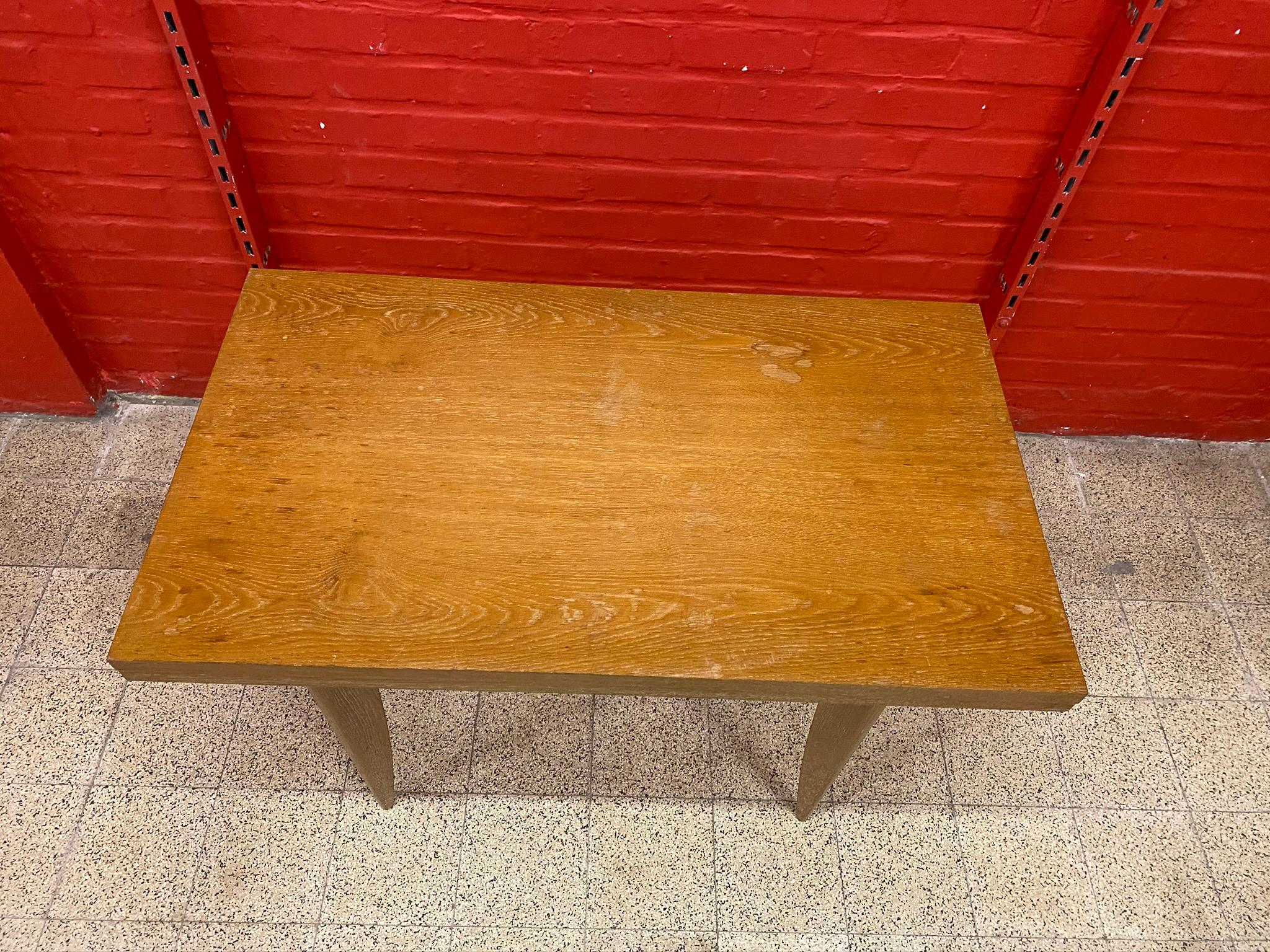 Art Deco Oak Console or Table and Table, circa 1930 In Good Condition For Sale In Saint-Ouen, FR