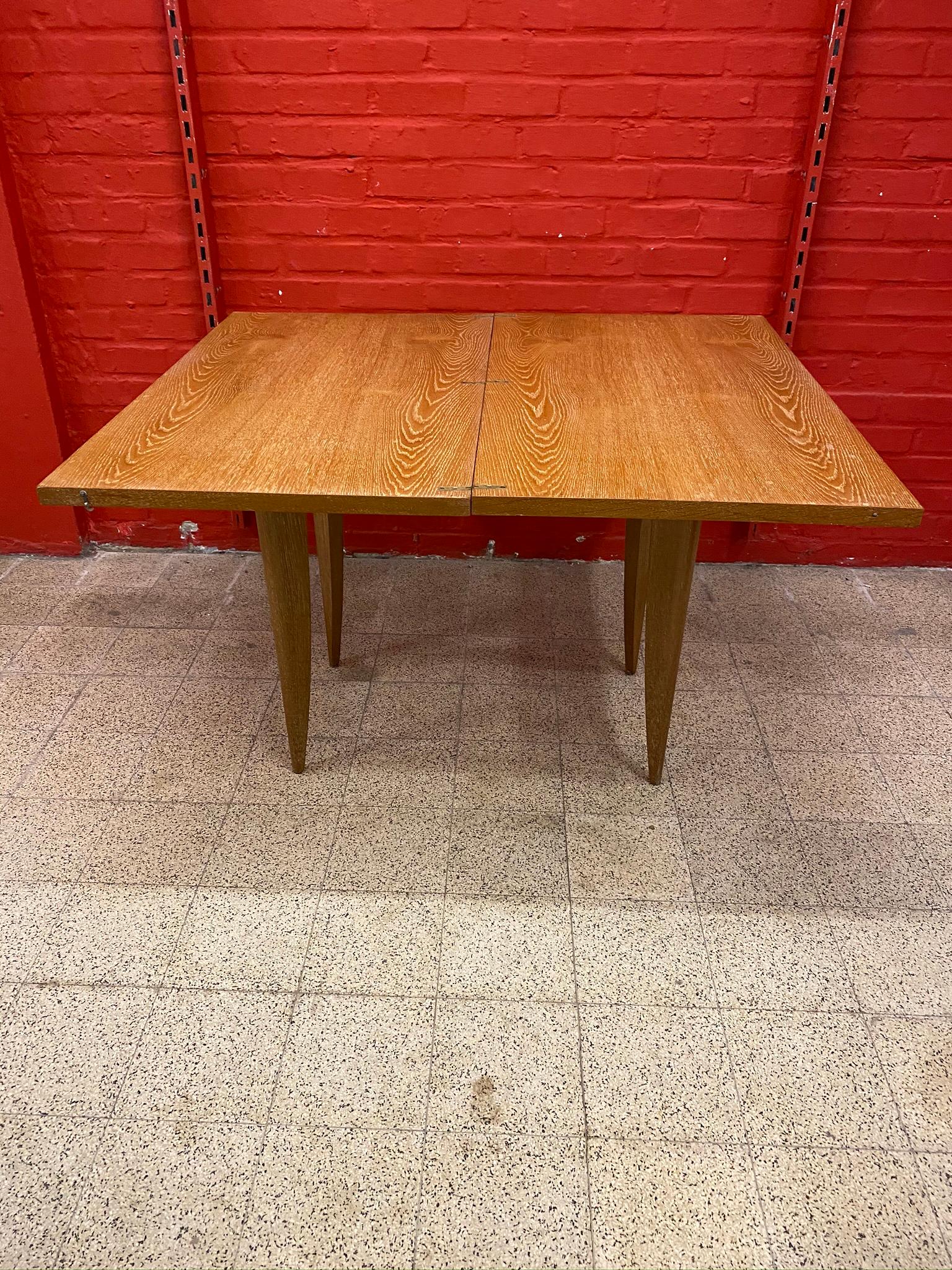 Art Deco Oak Console or Table and Table, circa 1930 For Sale 3