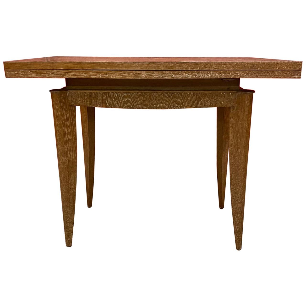 Art Deco Oak Console or Table and Table, circa 1930
