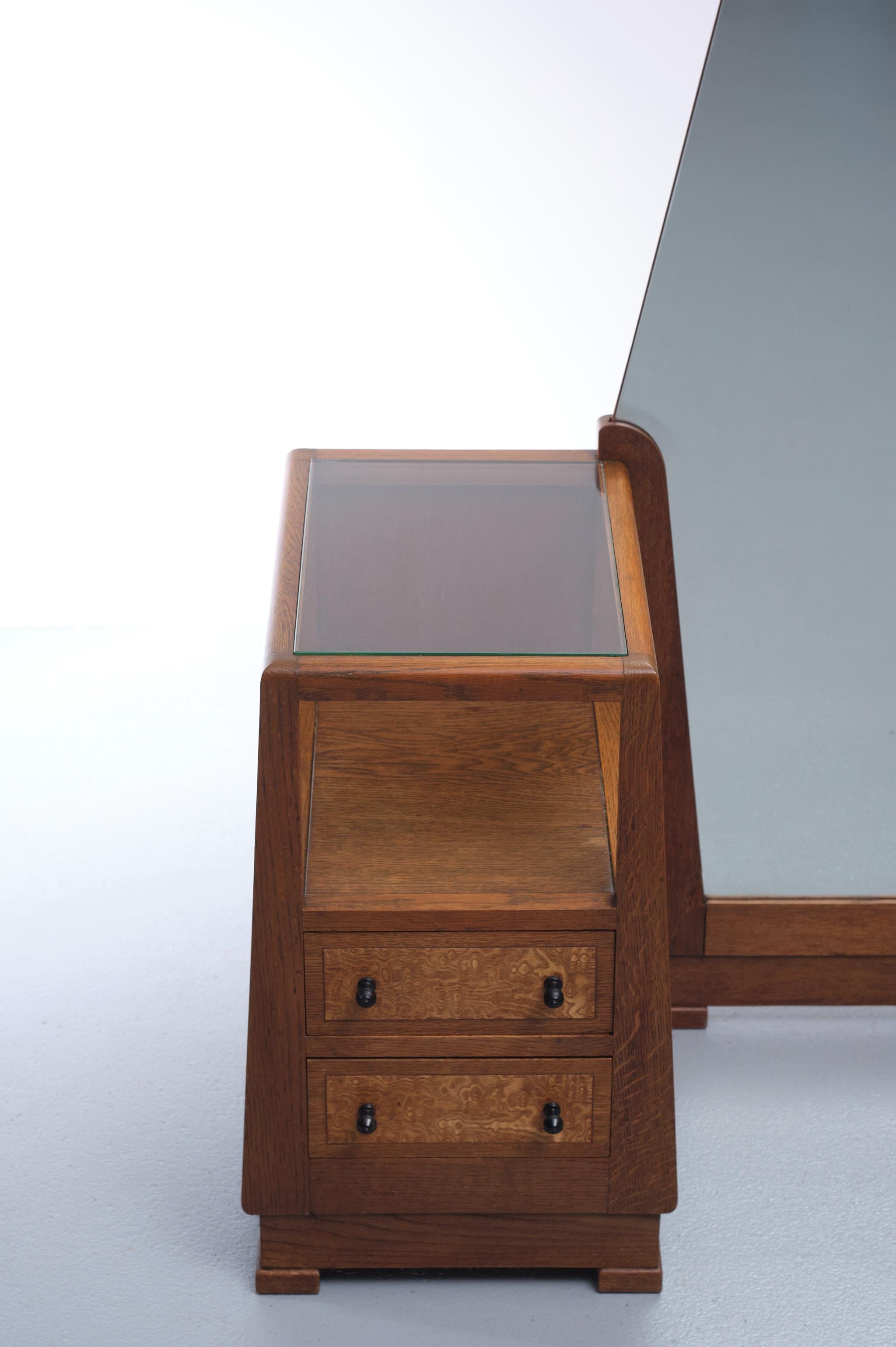 Art Deco Oak Dressing Table 1925 Holland For Sale 2