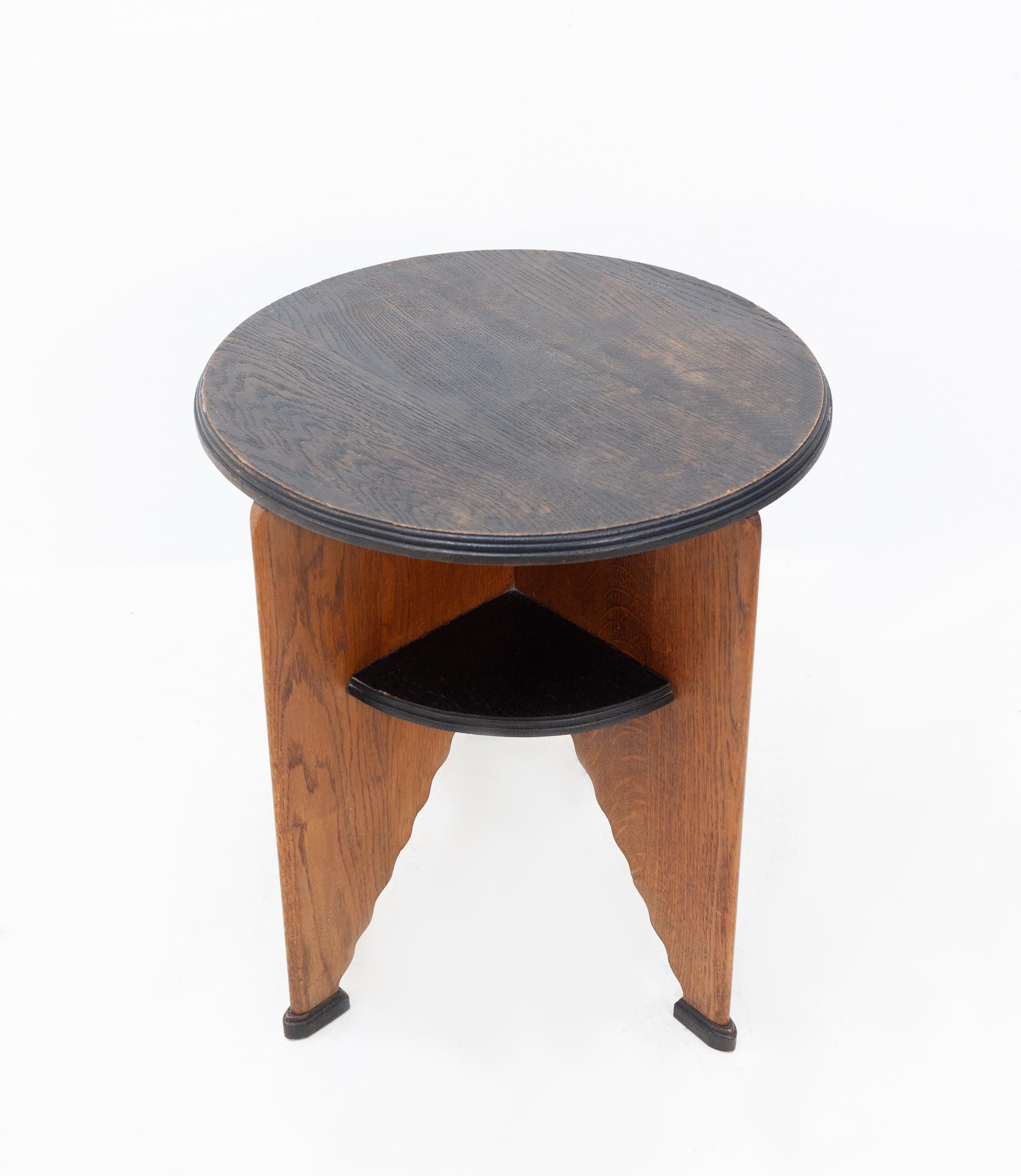 Art Deco Oak Dutch Side Table 1