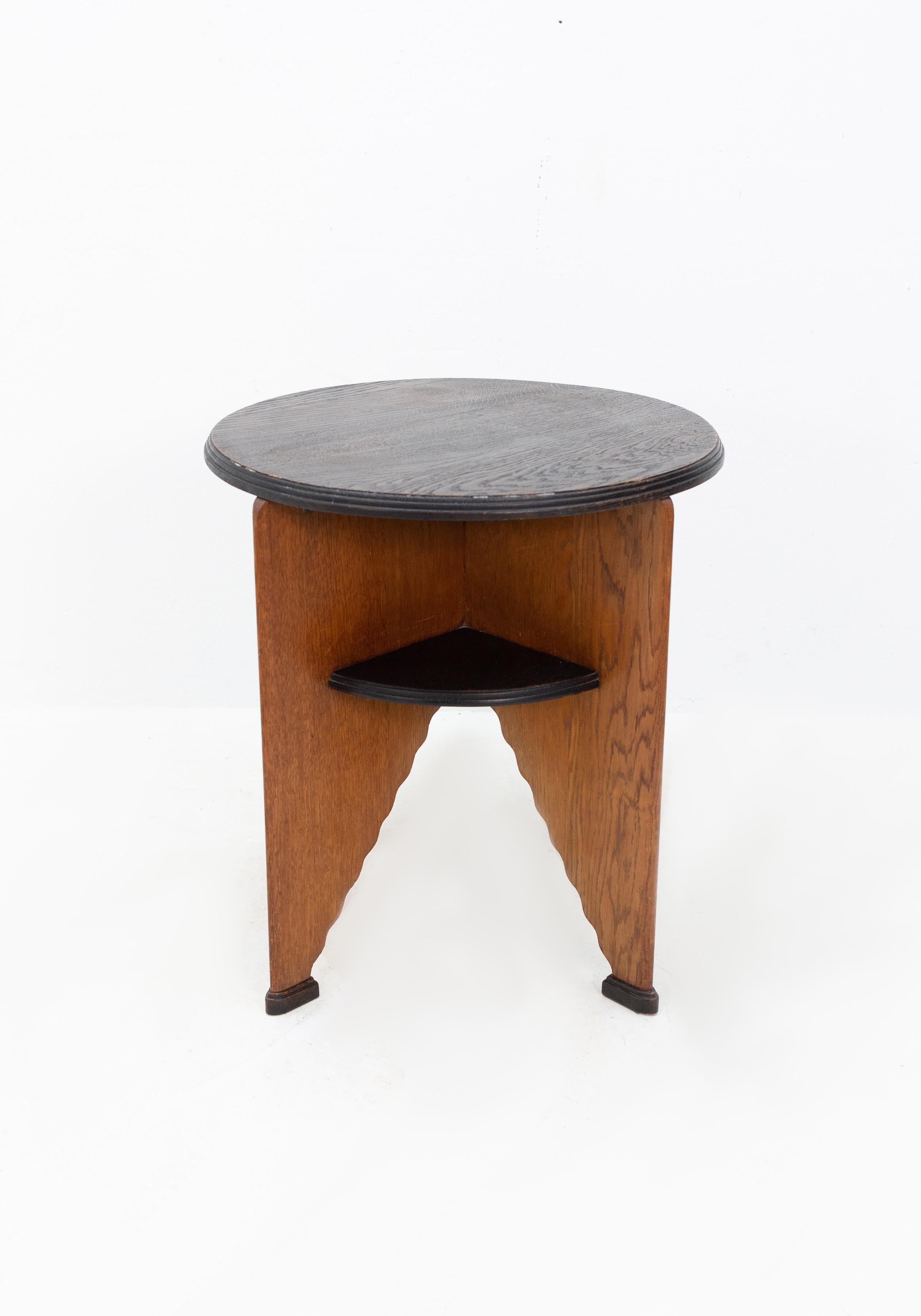 Art Deco Oak Dutch Side Table 2