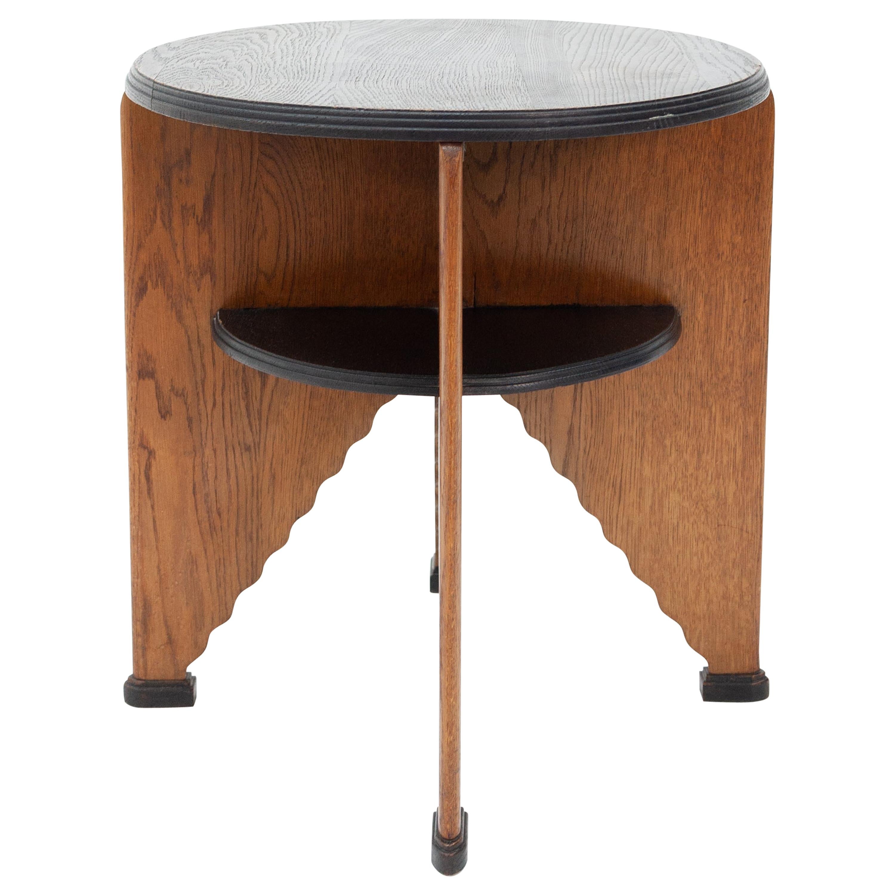Art Deco Oak Dutch Side Table