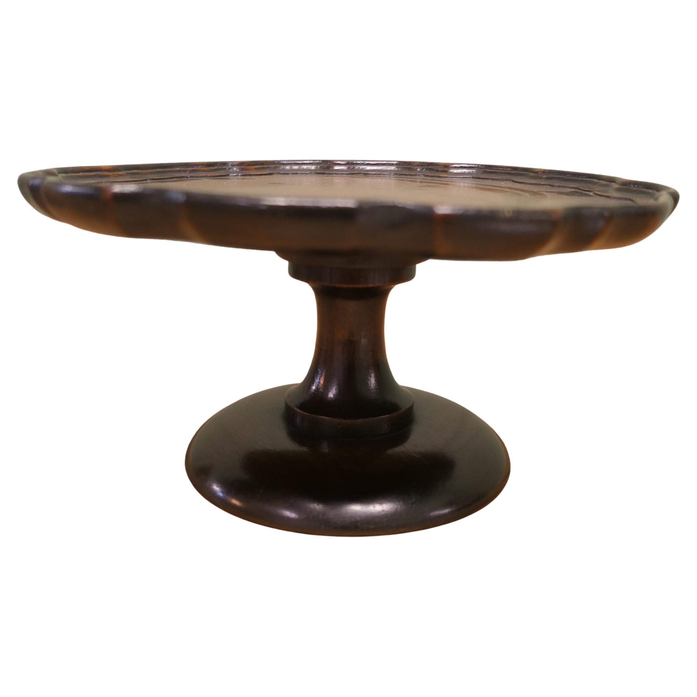 Art Deco Oak Lazy Susan Tazza Une pièce très utile, un plateau tournant en vente