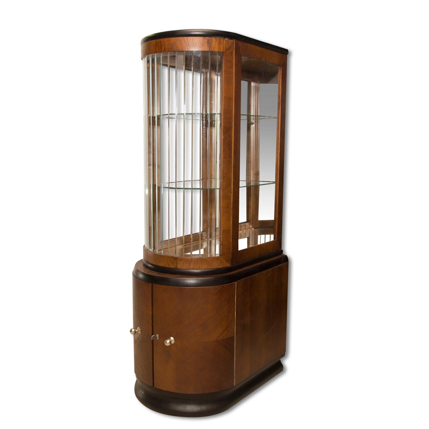 Art Deco Oak Liquor Cabinet, 1930s 1
