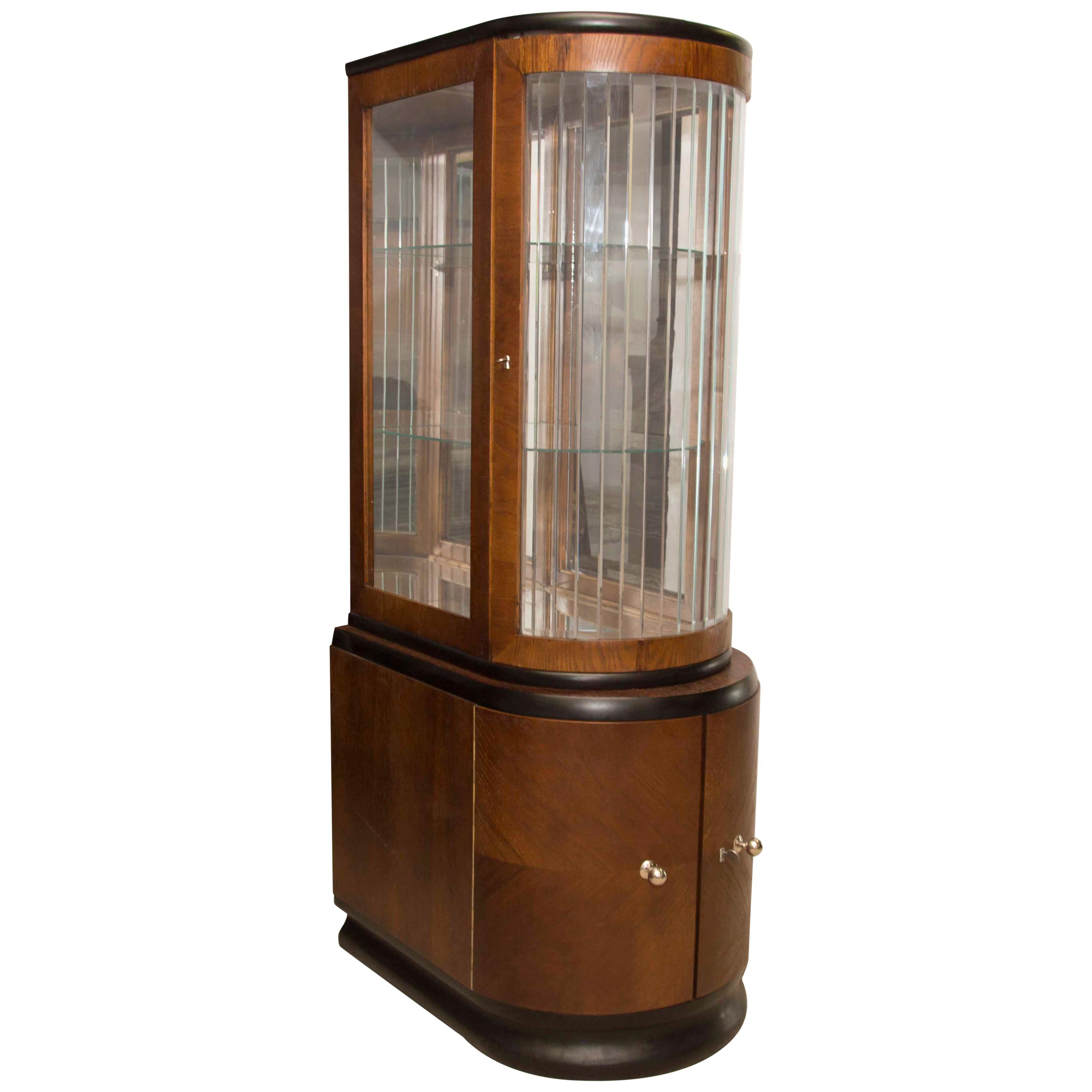 Art Deco Oak Liquor Cabinet, 1930s