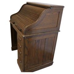 Art Deco Oak Roll Top Desk Restaurant Greeter