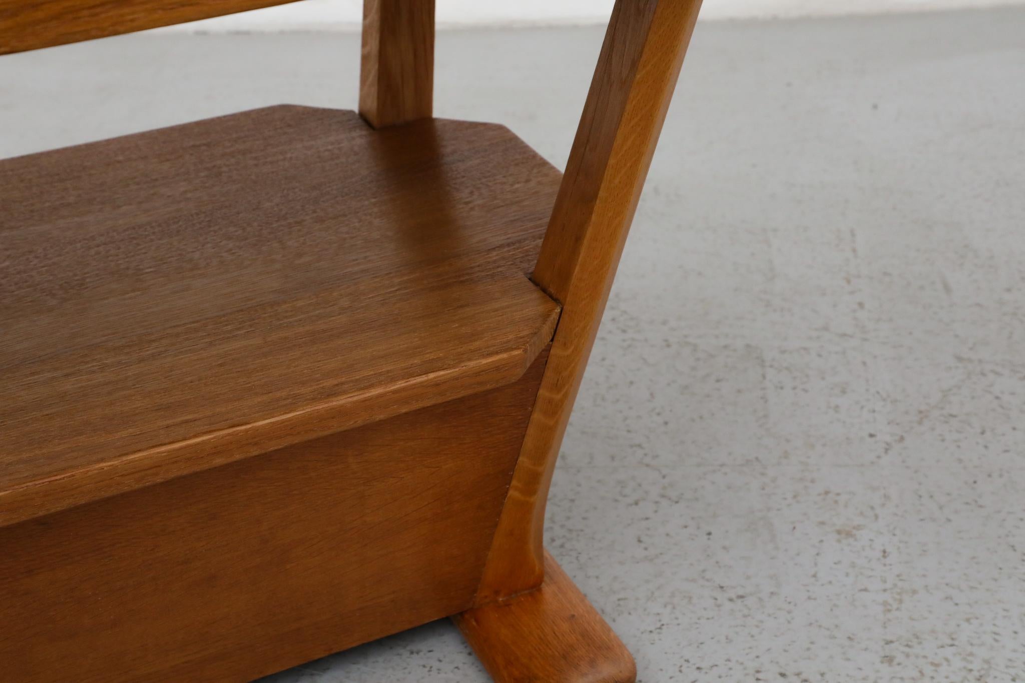Salontisch aus Eiche im Art déco-Stil von C. De Jong für J. A. Boskamp En Zonen im Angebot 7