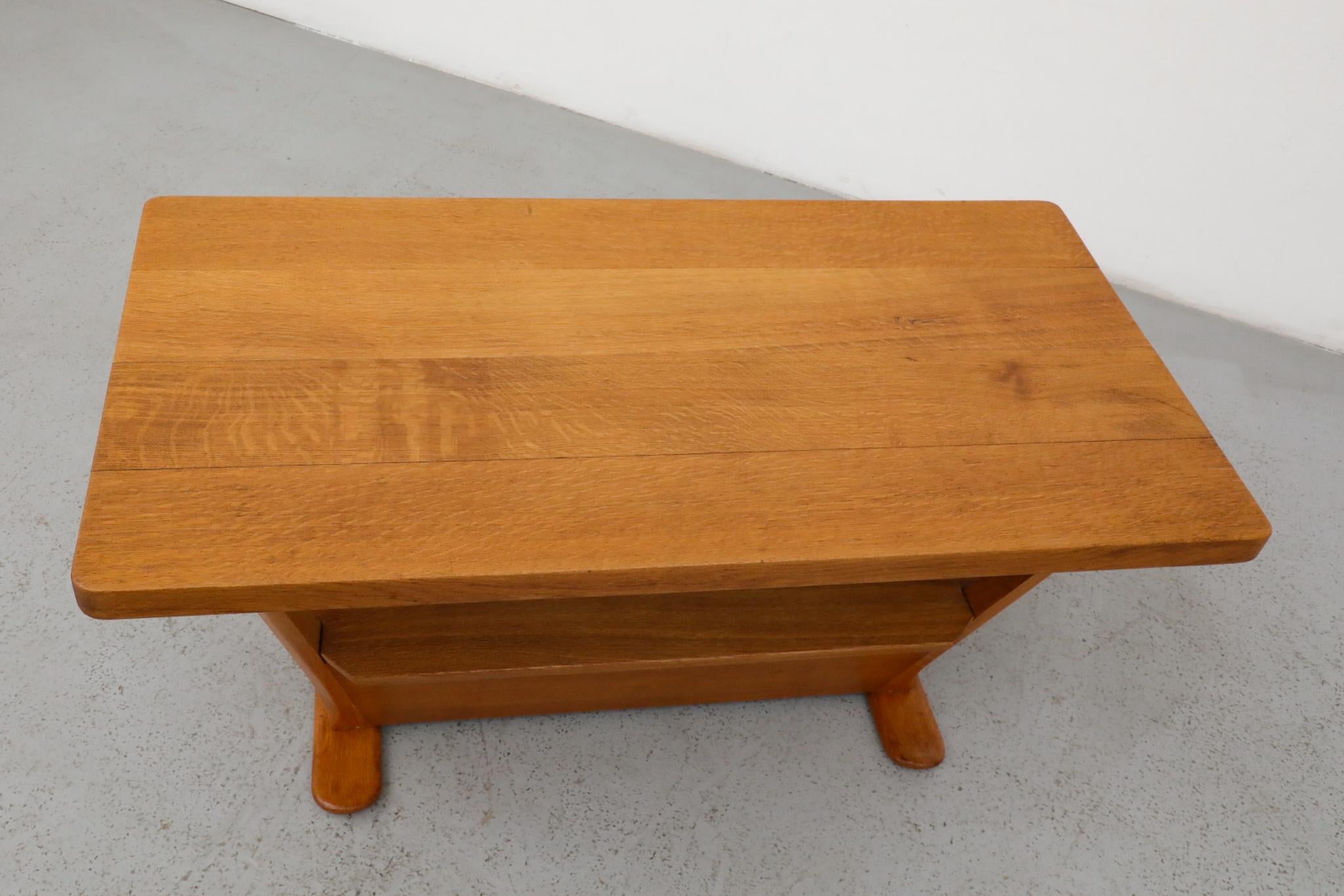 Salontisch aus Eiche im Art déco-Stil von C. De Jong für J. A. Boskamp En Zonen im Angebot 2