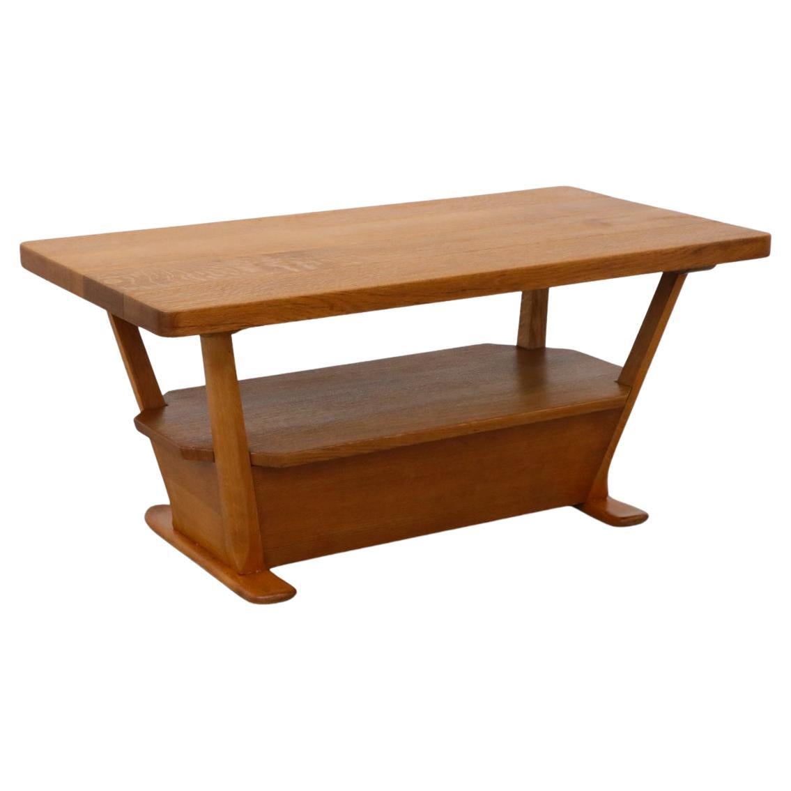 Salontisch aus Eiche im Art déco-Stil von C. De Jong für J. A. Boskamp En Zonen im Angebot