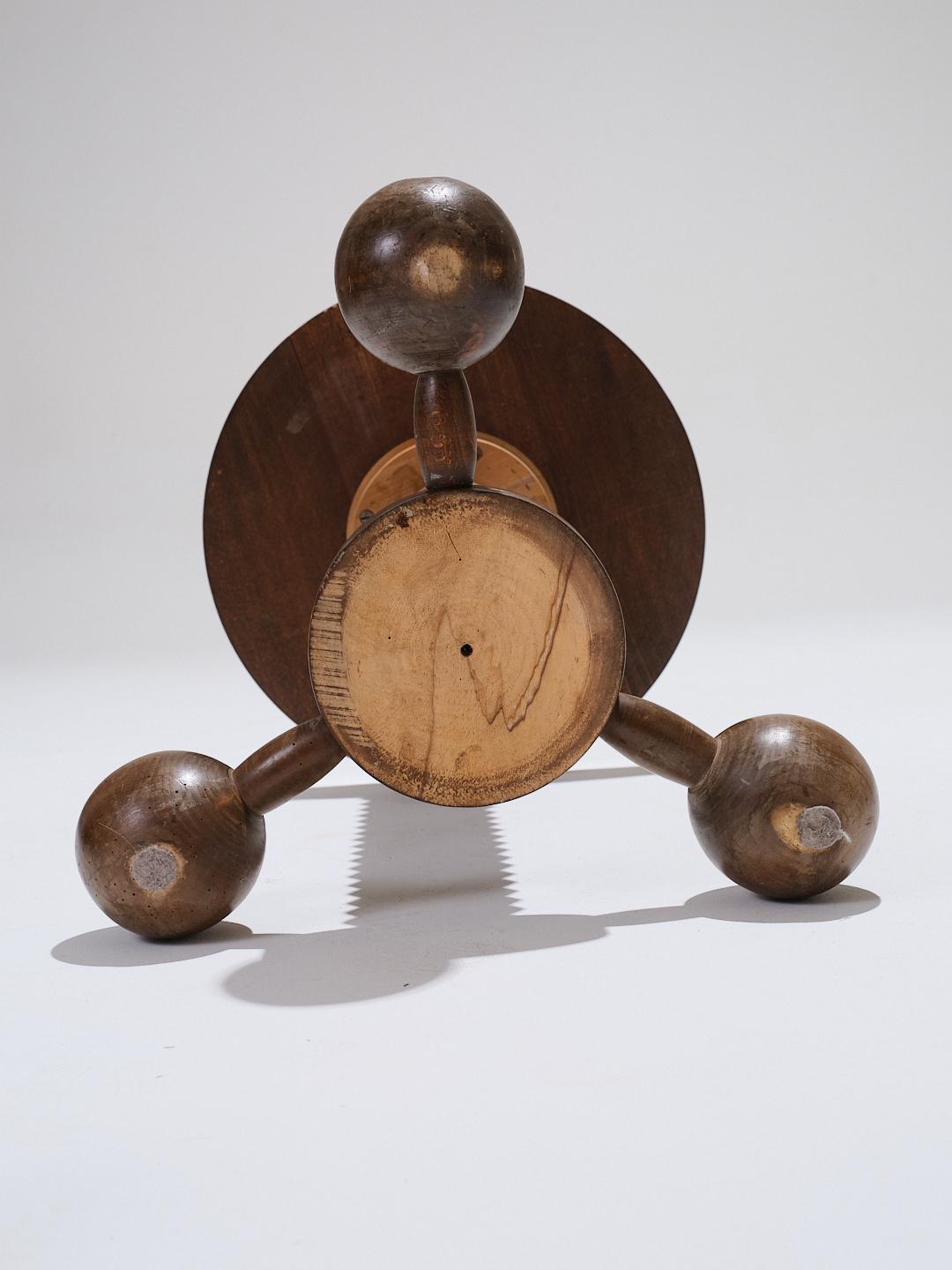 Art Deco Oak Side Table, Charles Dudouyt, 1930s For Sale 2