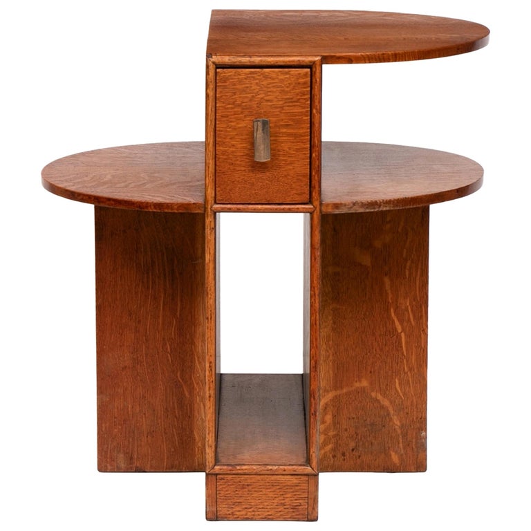 Art Deco Oak Side Table, circa 1930 at 1stDibs