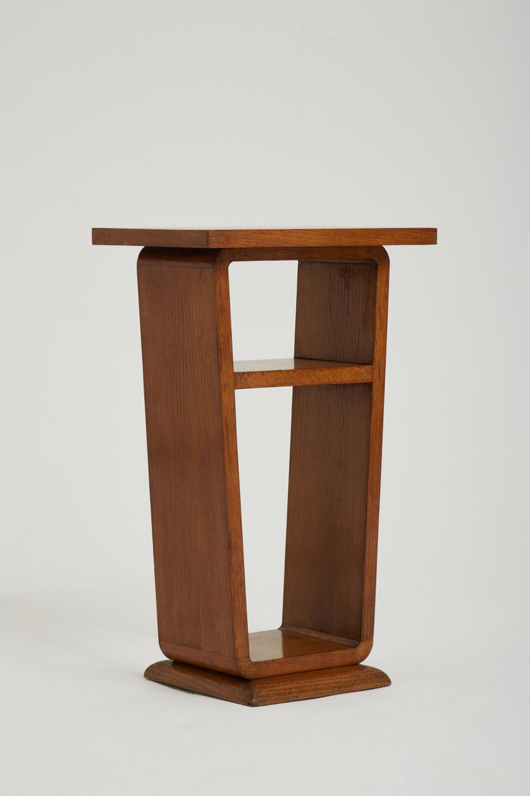 Art Deco Oak Side Table For Sale at 1stDibs