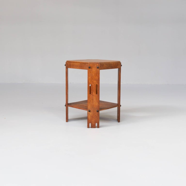 Art Deco Oak Side Table for Speelman Rotterdam For Sale at 1stDibs