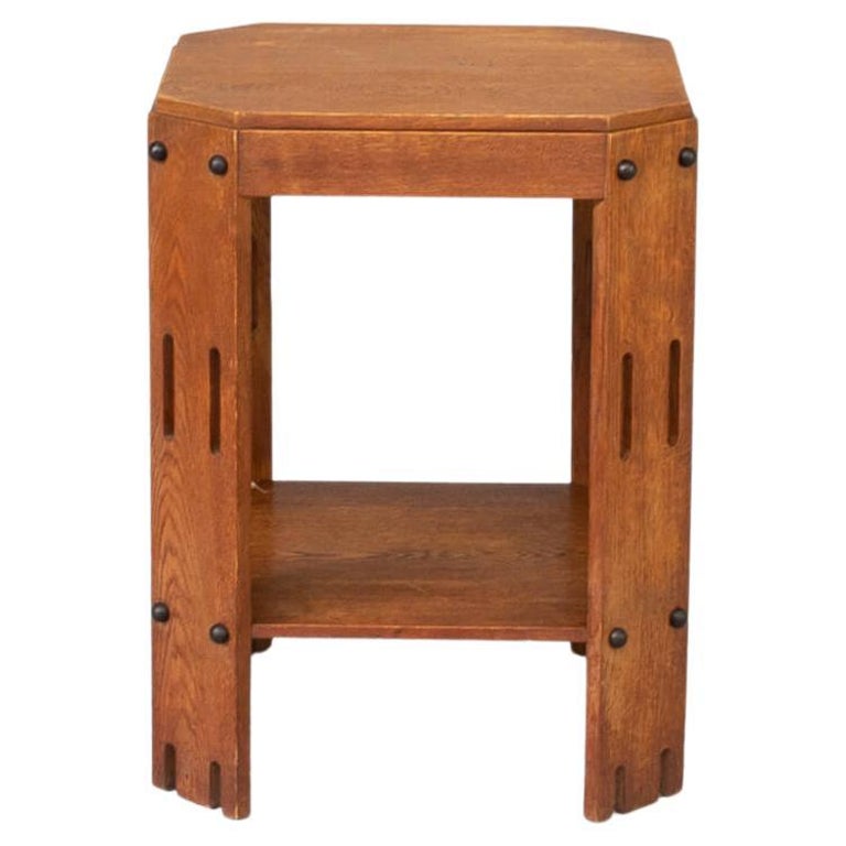 Art Deco Oak Side Table for Speelman Rotterdam For Sale at 1stDibs